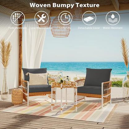 Sundale Outdoor Olefin Deep Seat Cushion Set of 2, Patio Chair Cushion and - Image 8