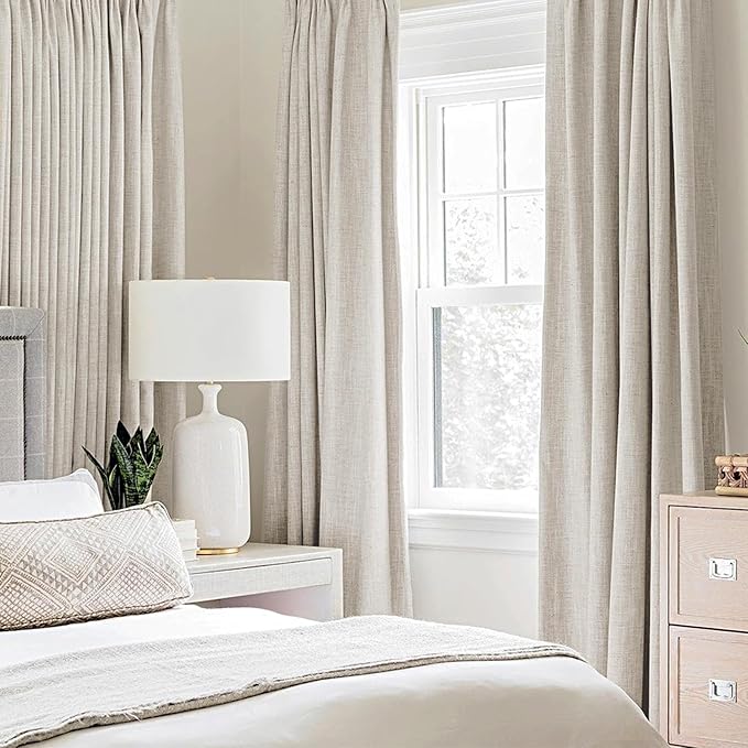 MIULEE 100% Blackout Linen Curtains - Image 2