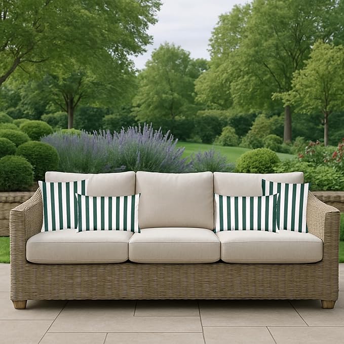 RSH DECOR: Sunbrella Square Throw Pillows Set of 2 | 24" x 24" | Water and - Image 4