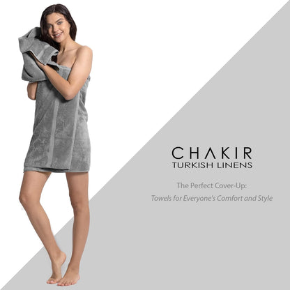 chakir turkish linens 100% cotton 4-pack bath towels, close-up detail