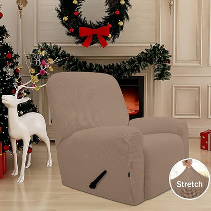 Easy-Going Recliner Stretch Sofa Slipcover Sofa Cover 4-Pieces Furniture - Image 2