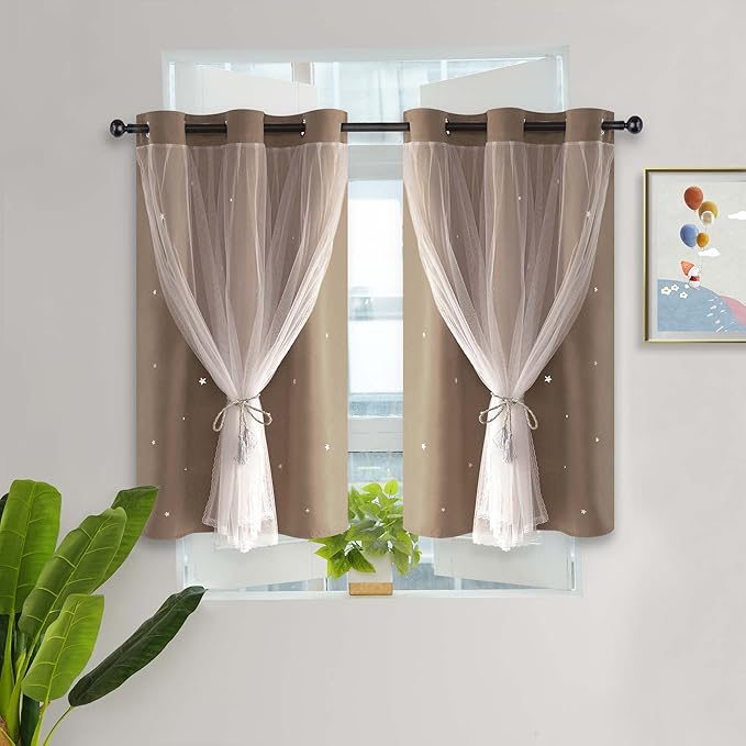 Kinryb Star Cut-Out Short Curtains - Image 6