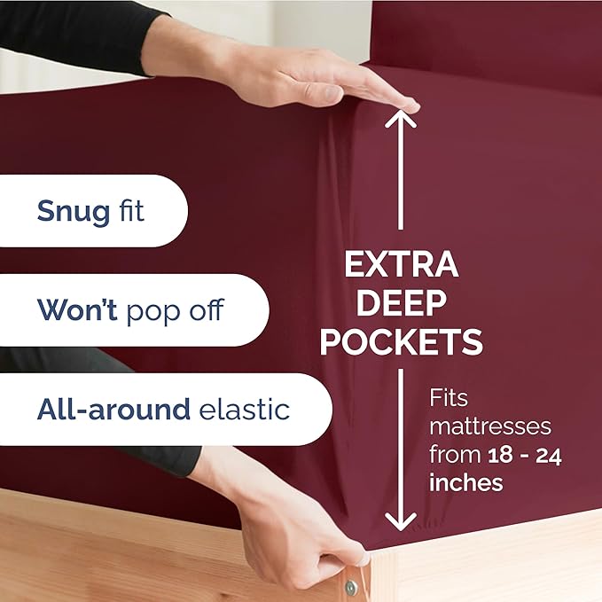 Extra Deep Pocket Twin Sheets - Image 3