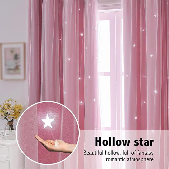 indistar Star Cutout Kids Window Blackout Curtains - Image 6