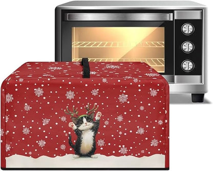 Microwave Oven Dust Cover, Christmas Cat Dust-Proof Microwave Toaster Oven - Image 2
