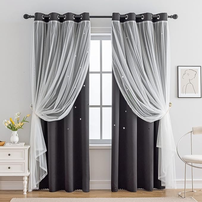 indistar Star Cutout Kids Window Blackout Curtains by indistar