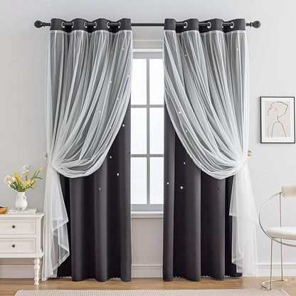 indistar Star Cutout Kids Window Blackout Curtains by indistar
