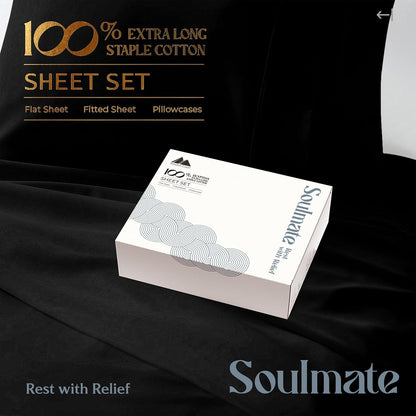 mayfair linen sheets 100% egyptian cotton king size, side view