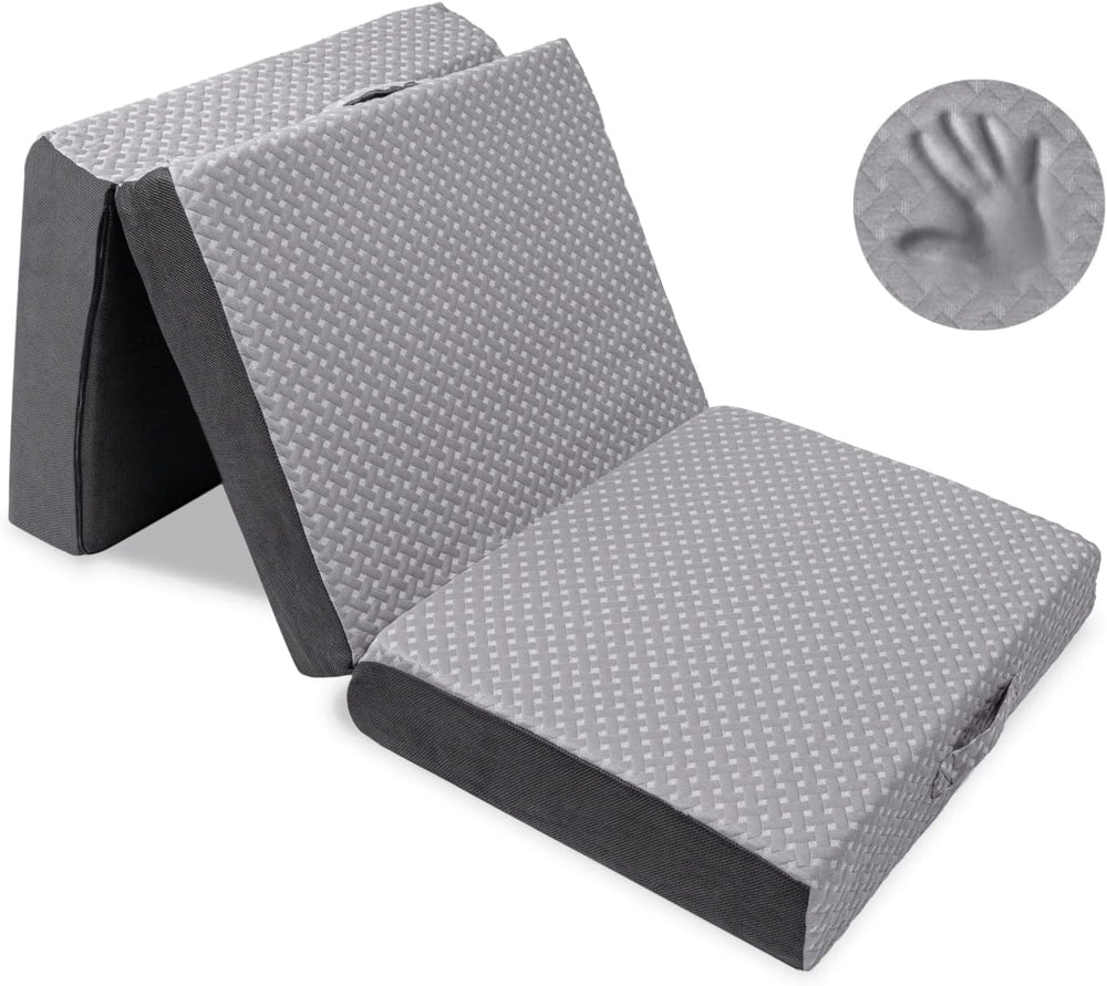 Milliard Trifold Mattress, Cot Size, 6 inch, Portable Foldable Mattress with ...