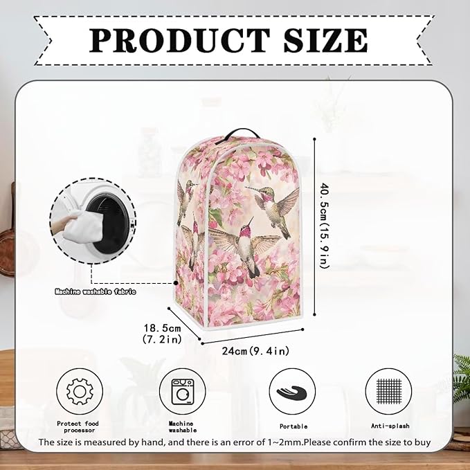 Flower Hummingbird Kitchen Blender Dust Cover Anti Fingerprint Polyester Food - Image 6