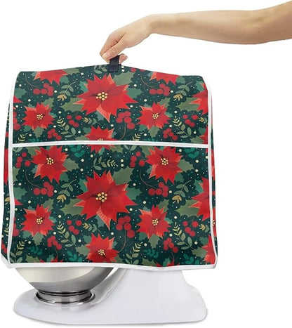 Christmas Stand Mixer Cover Dust Protective Poinsettia Stand Mixer Covers - Image 6