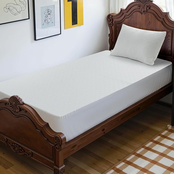 Waterproof Mattress Protector Twin Mattress Pad, Deep Stretchable Pocket Bed - Image 5