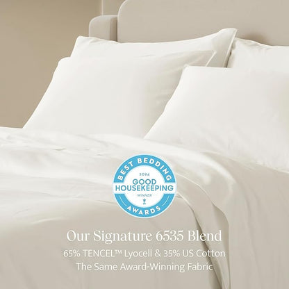Double Stitch Cotton Tencel Duvet Cover - Image 2