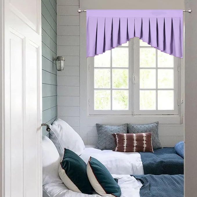 Valances for Windows Lavender Window Valance for Living Room Rod Pocket - Image 2