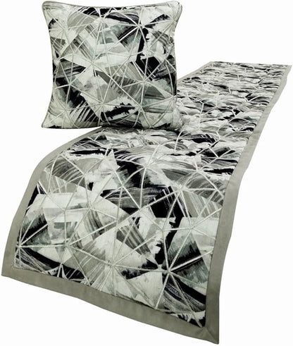 The HomeCentric King/Queen/Twin Grey Decorative Full 68"x18" Bed Runner by TheHomeCentric