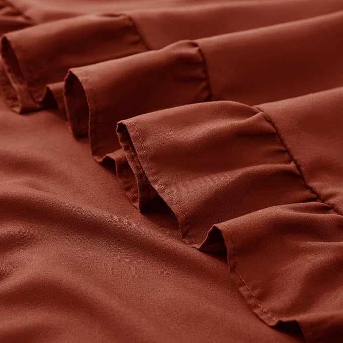 KKJIAF Ruffle Pillow Cases King Size Set of 2, Ruffled Pillow Covers - Image 6