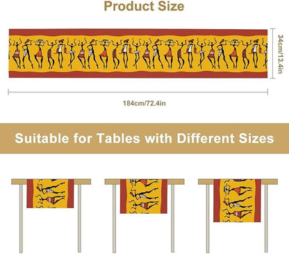 African Woman Table Runner, Ethnic American History Month Juneteenth Heritage - Image 4