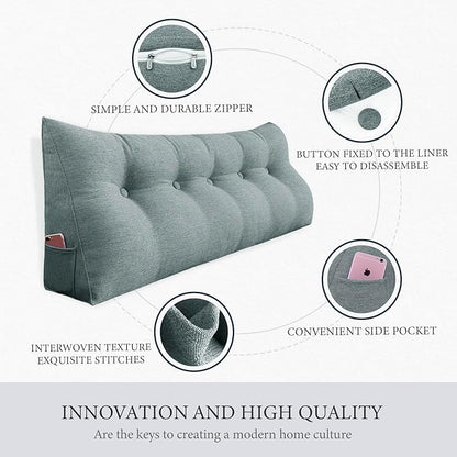 14 lbs Thickened Headboard Pillow Wedge Pillow Headboard Reading Pillow Bed - Image 4