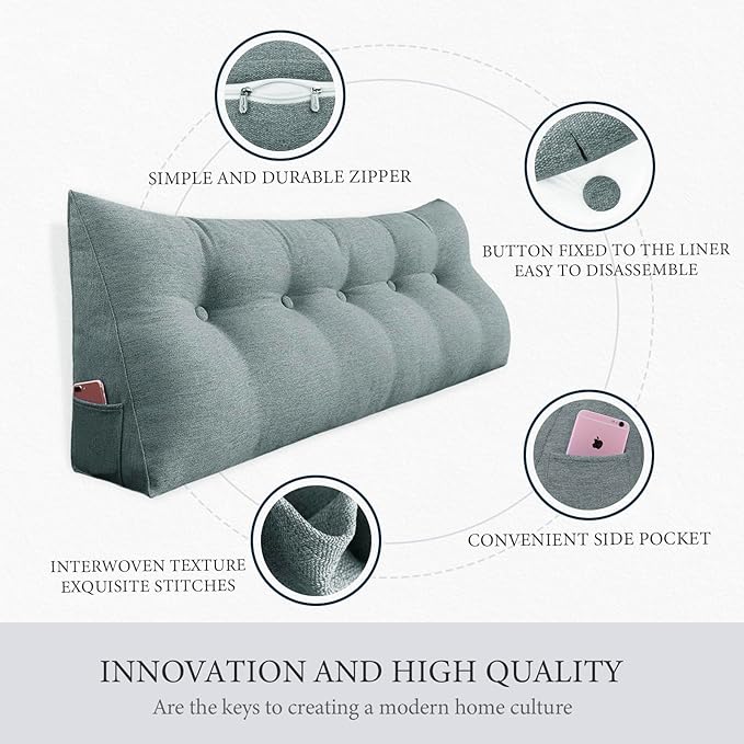 10 lbs Thickened Headboard Pillow Wedge Pillow Headboard Reading Pillow Bed - Image 3