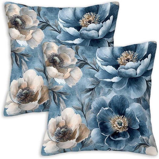 Throw Pillow Covers 18x18 Set of 2, Decorative Square Pillowcases by Unknown