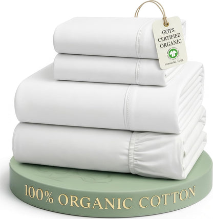 lane linen queen sheets 100% organic cotton 4pc, main product view