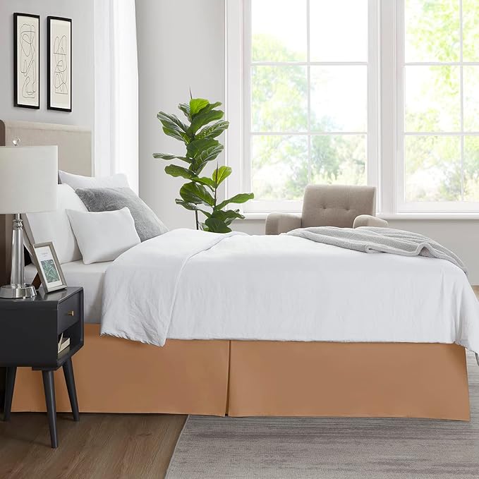 Nestl Light Brown Twin Bed Skirt - Image 7