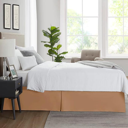 Nestl Light Brown Twin Bed Skirt - Image 7