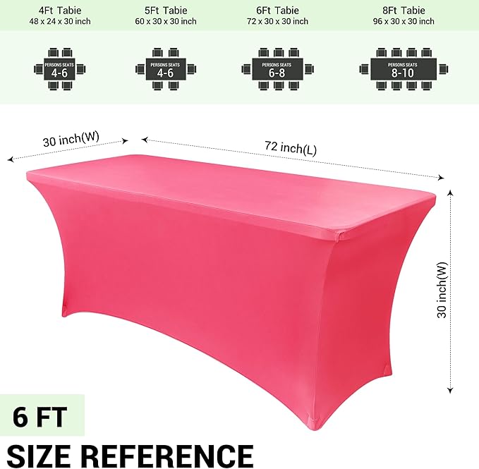 Obstal 6ft Stretch Spandex Table Cover - Image 4