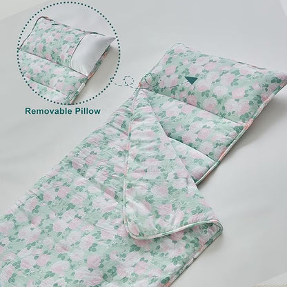 Toddler Nap Mat with Removable Pillow, Ultra Soft Slumber Bags - Image 6