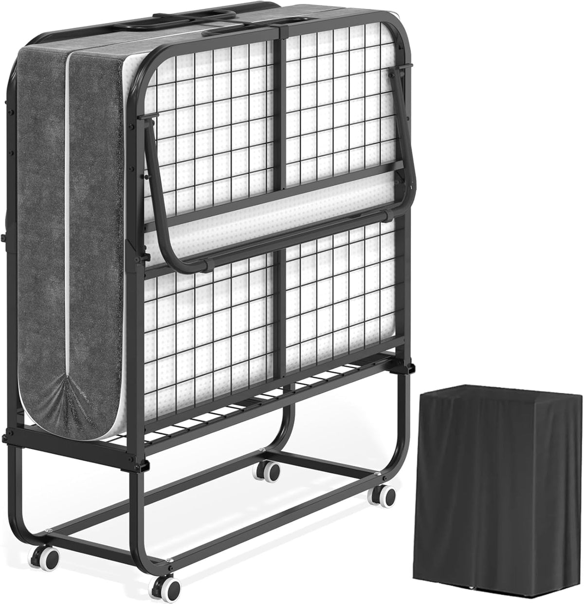folding bed with mattress, 75" x 31" twin, main product view