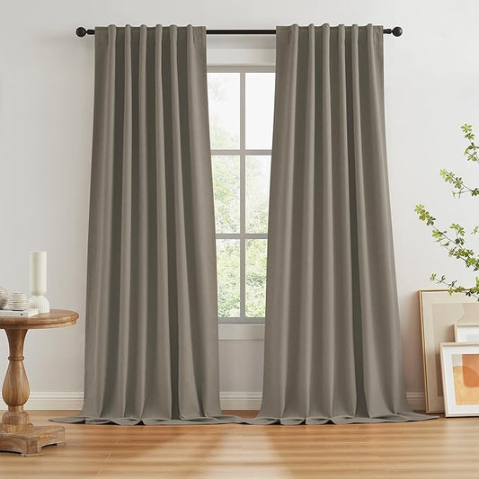 KEQIAOSUOCAI Thermal Blackout Curtains 126 Inches Long by KEQIAOSUOCAI