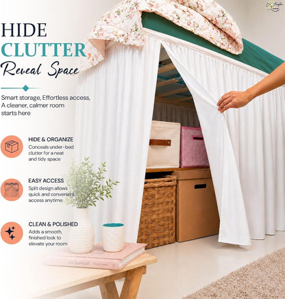 cottington lane extra long college dorm bed skirt, package contents