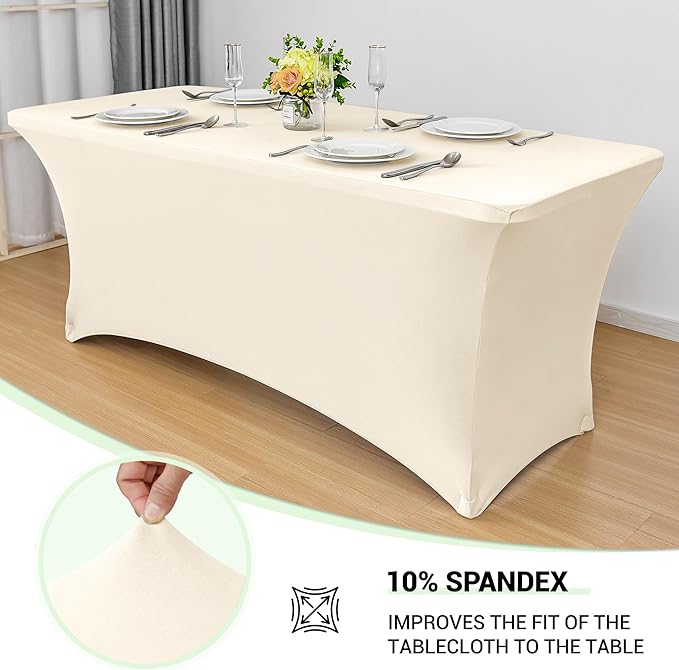 Obstal 6 Pack Stretch Spandex Table Covers - Image 2