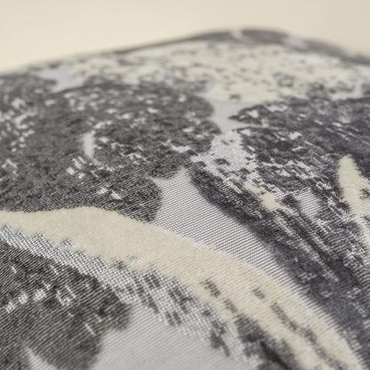 Yangest Grey Leaf Rectangle Pillow Cover Cut Velvet Cushion Cover Luxury Modern - Image 3