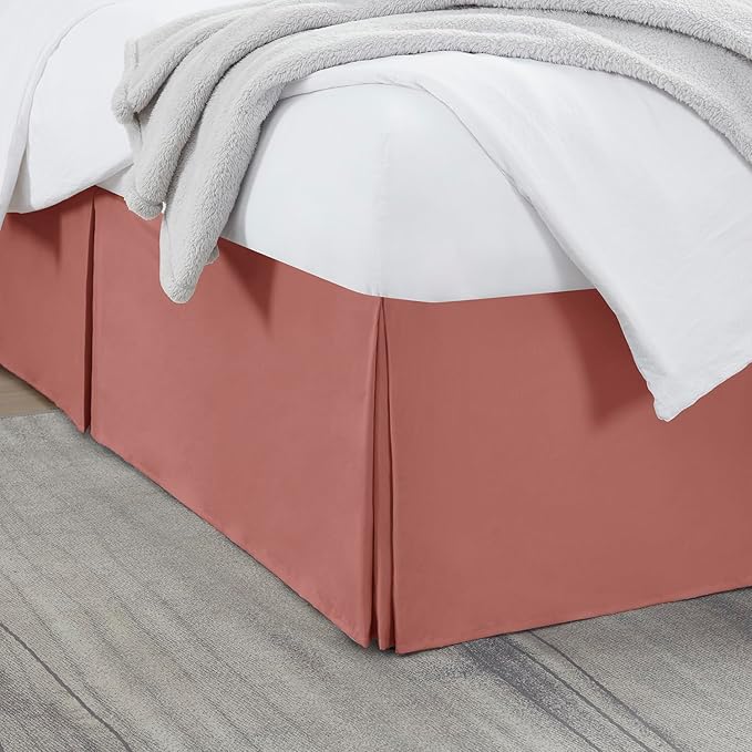 Nestl Pink Clay Bed Skirt Cal King Size by Nestl