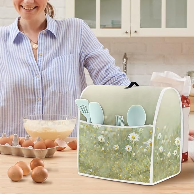 Realistic Daisy Print Stand Mixer Covers Fit Tilt Head and Bowl Lift Models - Image 4