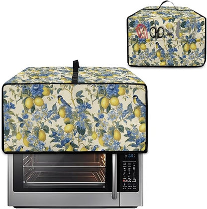 Lemon Floral Robin Bird Print Microwave Oven Dust Cover Heavy Duty Microwave - Image 2