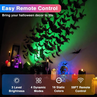 URTOM 6W RGBW Up Lights Indoor Halloween LED Floor Spotlight with Remote