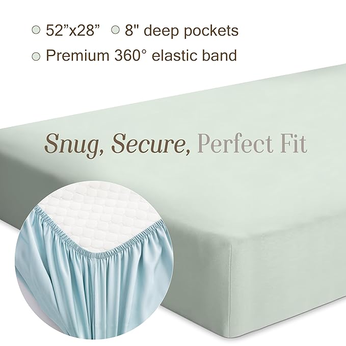 Bella Coterie Luxury Bamboo Viscose Crib Sheet | Organically Grown | Ultra Soft - Image 5
