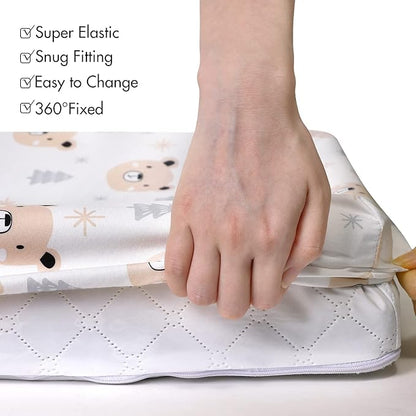 Gllquen Baby Bassinet Sheets 4 Pack, Breathable Cozy Fitted Mattress Sheet - Image 7
