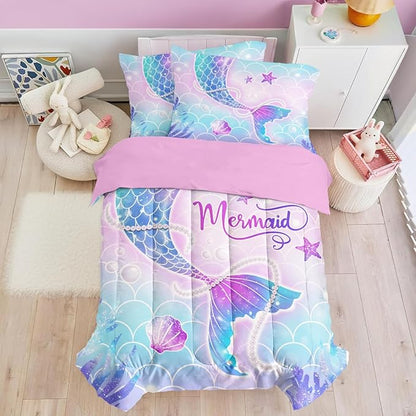 SANDJEST Mermaid Duvet Cover Sets Full Size by SANDJEST