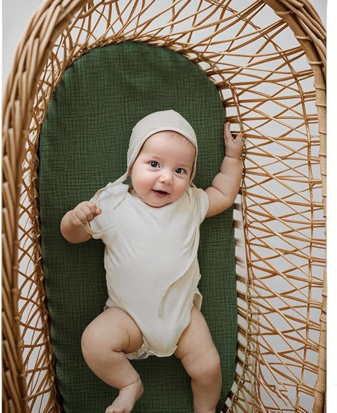 Baby Muslin Bassinet Sheets 3 Pack - Image 7