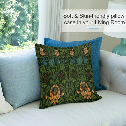 William Morris Floral Original Throw Pillow Covers Boho Chic Retro Floral Cozy - Image 6