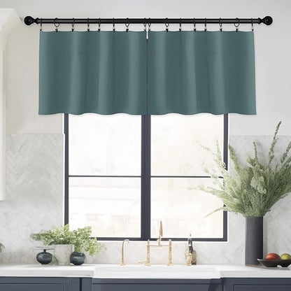 NICETOWN Window Valances for Living Room 4 Panels Rod Pocket Light Blocking - Image 7