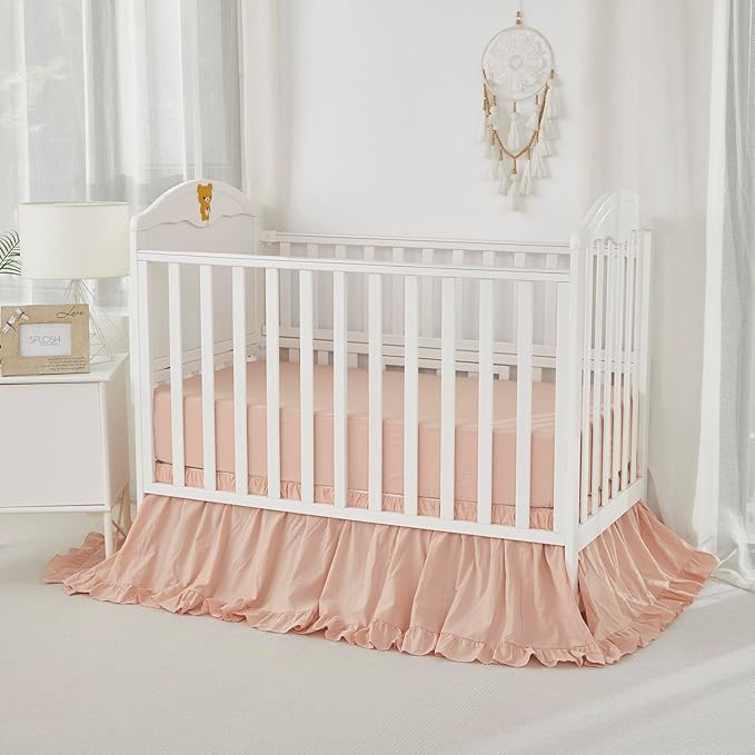 Brandream Boho Bohemian Girl Baby Nursery Crib Bed Skirt Dust Ruffle - Image 5