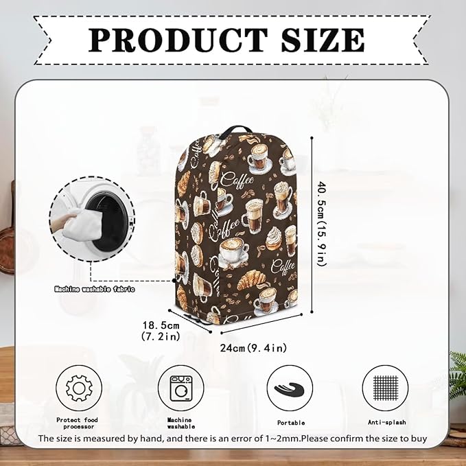Brown Bread Coffee Blender Cover Kitchen Blender Dust Covers Food Processor - Image 5