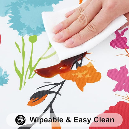 Smiry Rectangle Picnic Tablecloth, Waterproof Elastic Fitted Table Covers - Image 4