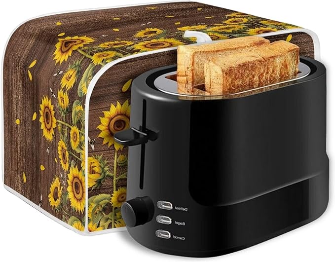 Sunflower Print Toaster Cover Dustproof Bread Maker Protector Kitchen - Image 7