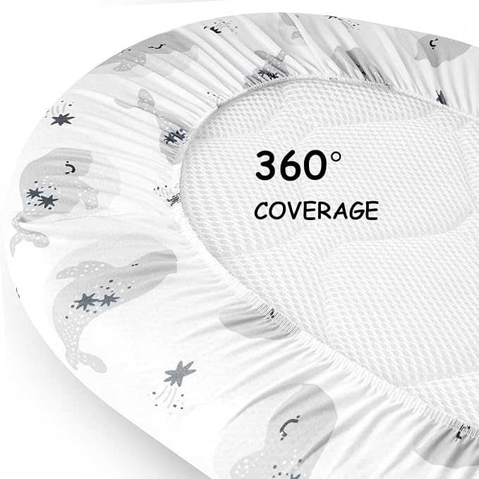 Yoofoss Bassinet Sheets for Baby, Baby Delight, Angelbliss, Soft Breathable - Image 7
