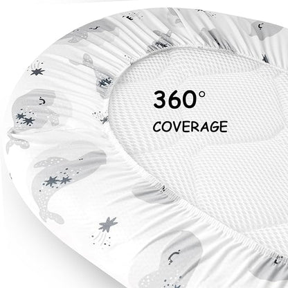 Yoofoss Bassinet Sheets for Baby, Baby Delight, Angelbliss, Soft Breathable - Image 7